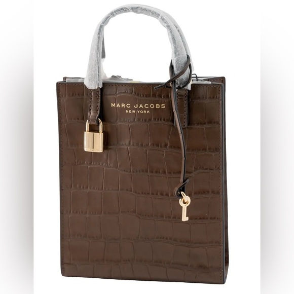 Marc Jacobs Dark Brown Croc-Embossed Bag - Picture 7 of 8